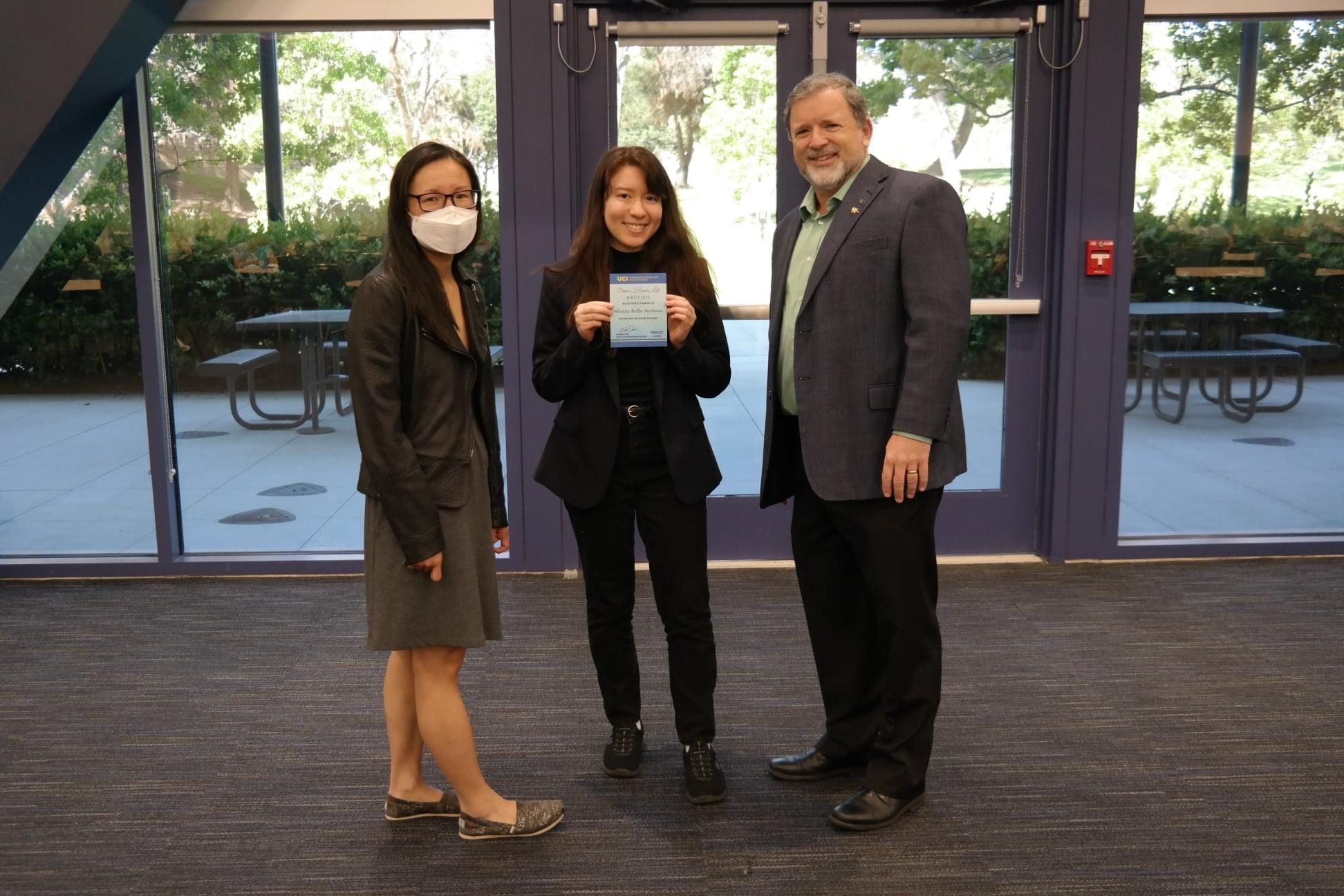 Carousel Photo 3: Alexia Ventura at an awards event for undeclared majors (2022)