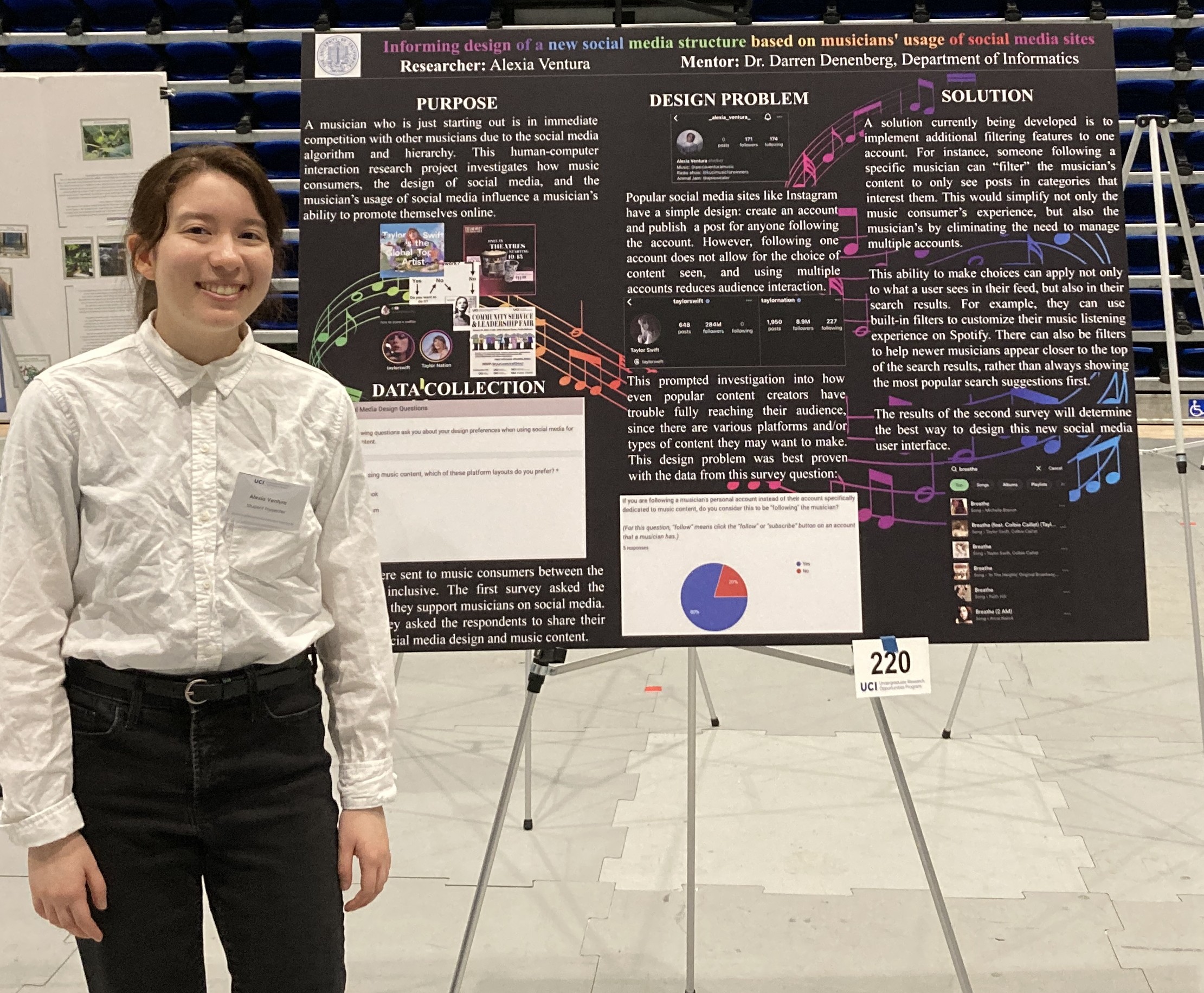 Carousel Photo 7: Alexia Ventura presenting at a research symposium (2024)