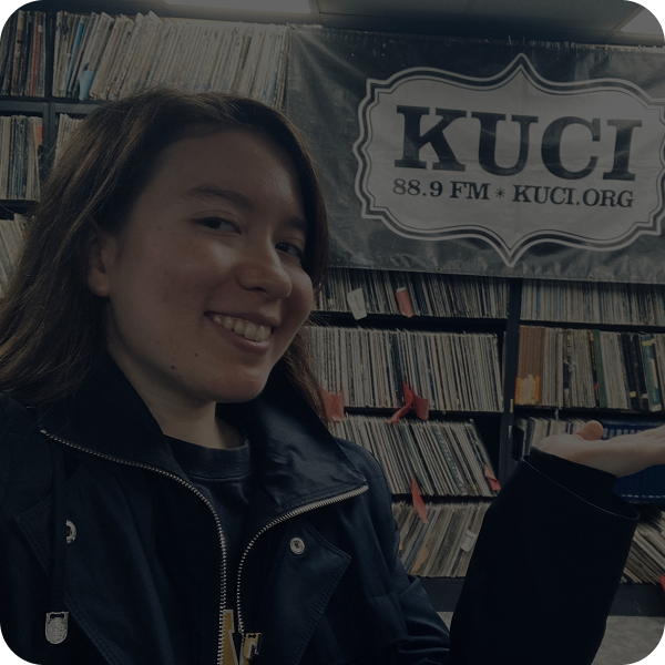 photo of Alexia Ventura at the KUCI station