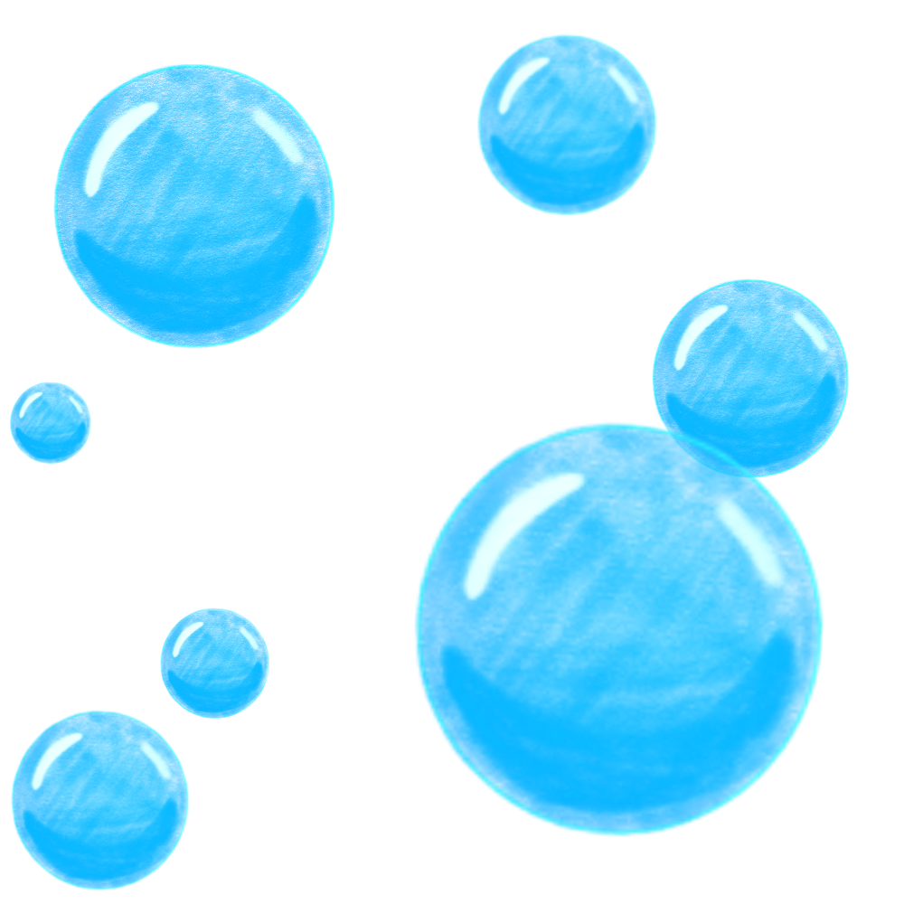 bubbles drawn with a pencil